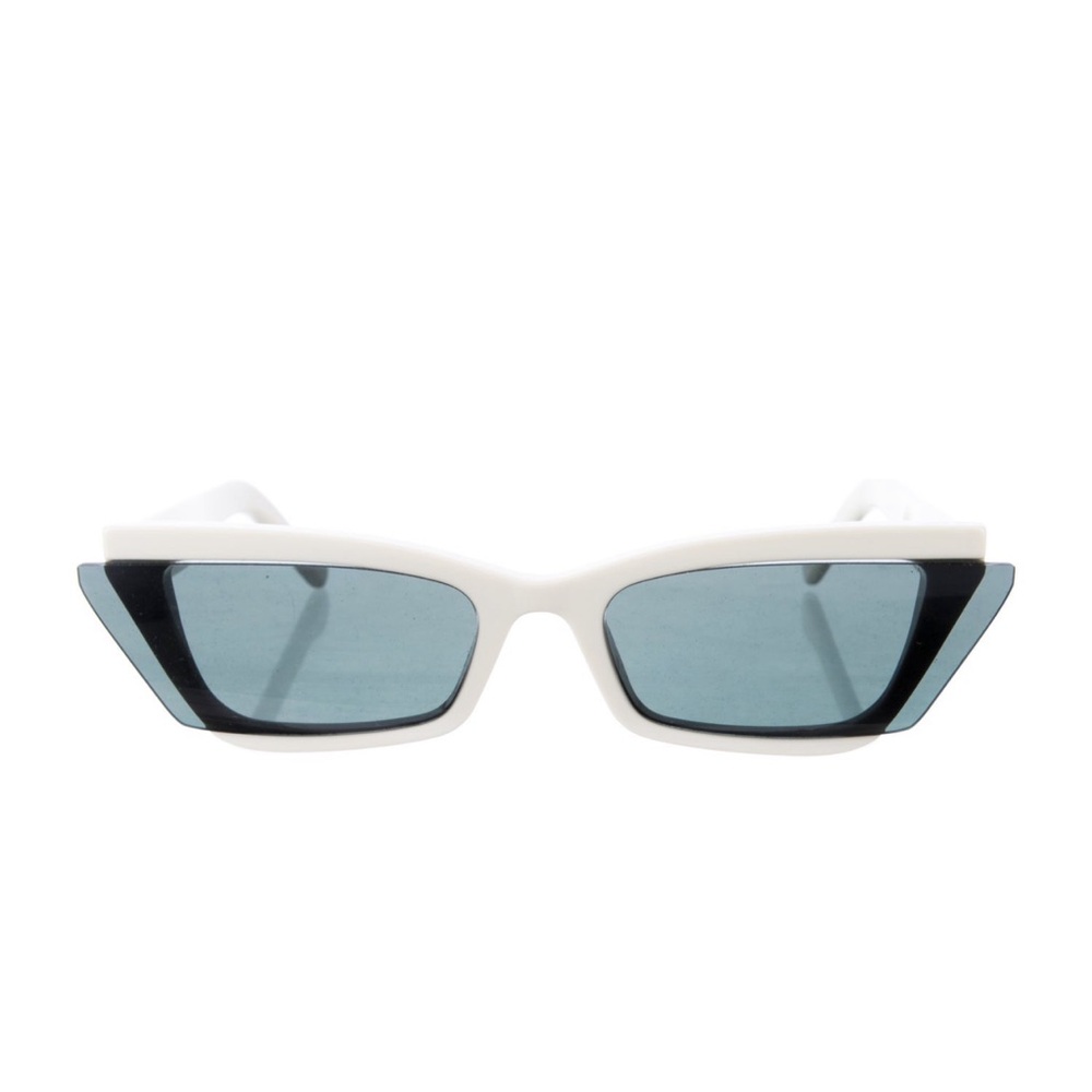 Stylish White Fenty Sunglasses with Blue Lense